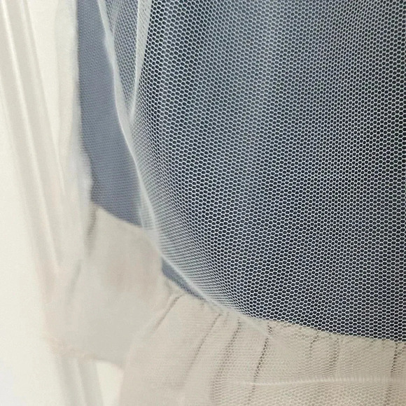 Only Little Once Dress Blue with Beige Trim 8 - Picture 3 of 9